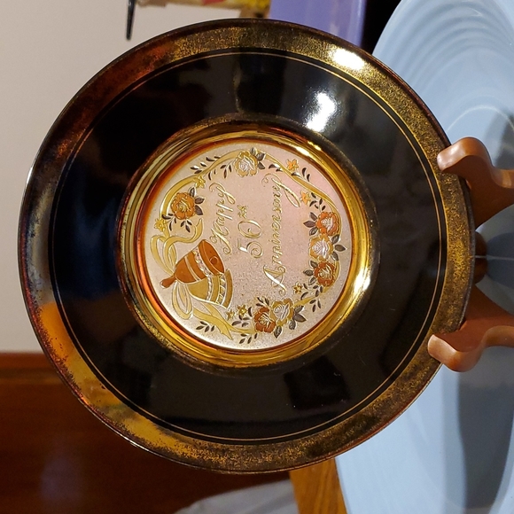 Dynasty Gallery Exclusive Original Chokin Happy 50th Anniversary-24Kt rim plate - Picture 1 of 9